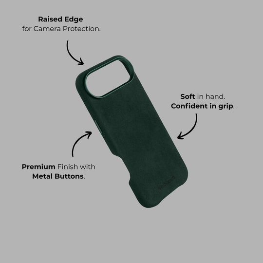 iPhone 17 Air - Alcantara Case - British Racing Green