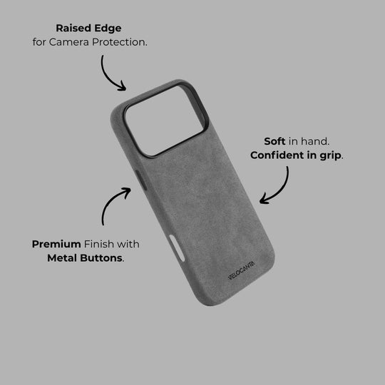 iPhone Alcantara Case - Ash Grey