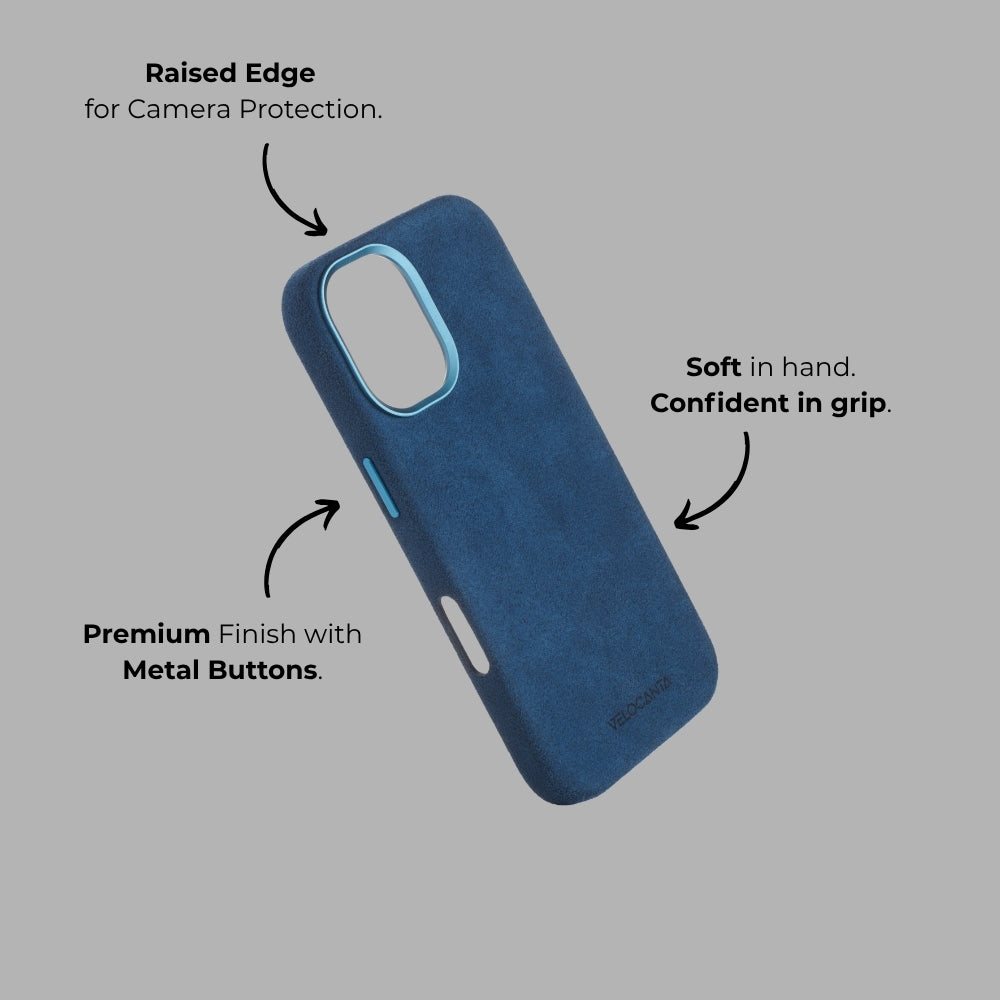 iPhone 17 - Alcantara Case - Midnight Blue