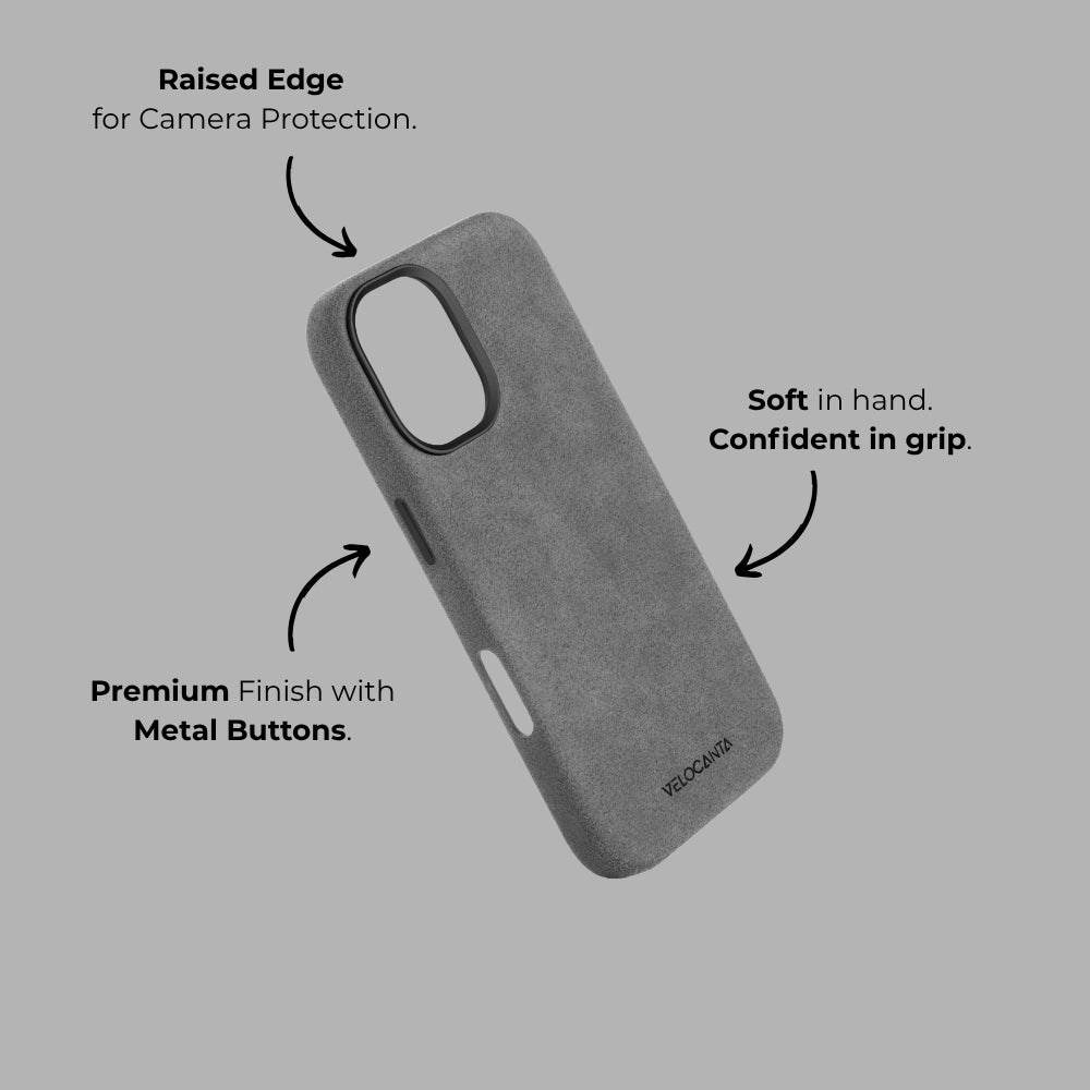 iPhone 17 - Alcantara Case - Ash Grey