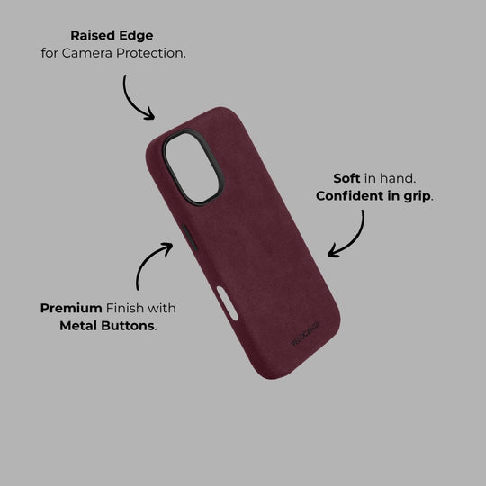 iPhone 17 - Alcantara Case - Rosso Red