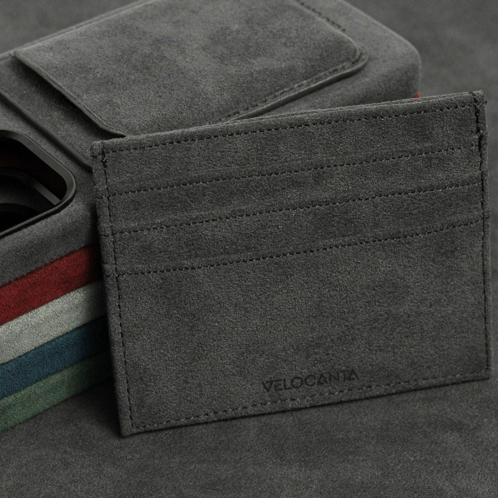 Alcantara Card Wallet - Space Grey