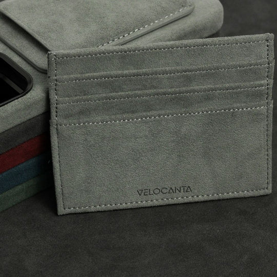 Alcantara Card Wallet - Ash Grey