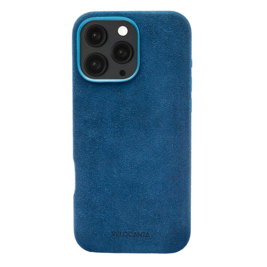 Alcantara iPhone case in Midnight Blue  on a white background