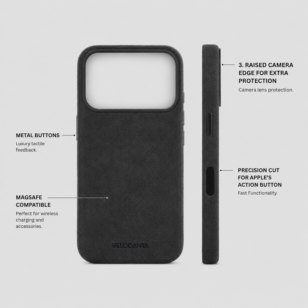 iPhone Alcantara Case - Space Grey