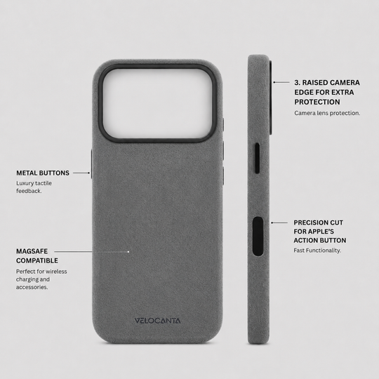 iPhone 17 Pro Max - Alcantara Case - Ash Grey