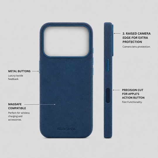iPhone 17 Pro Max - Alcantara Case - Midnight Blue