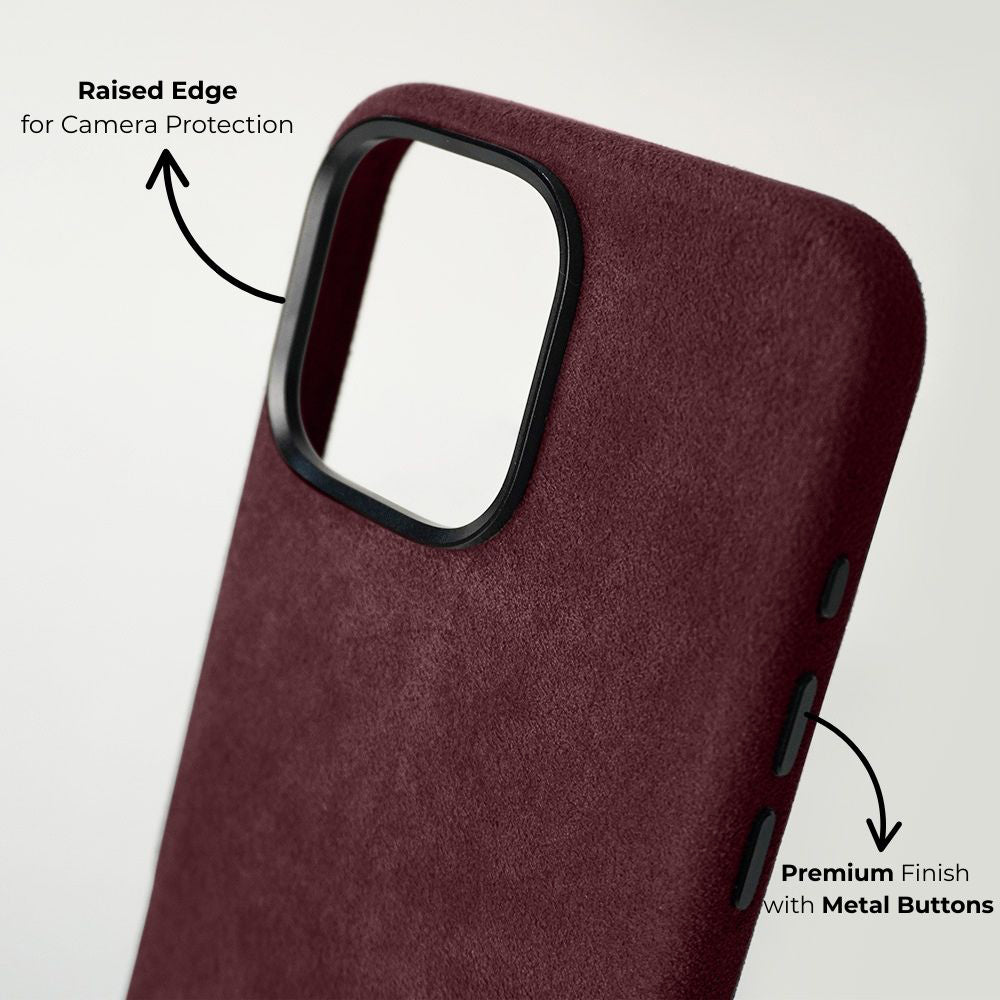 iPhone 16 Pro Max - Alcantara Case - Rosso Red