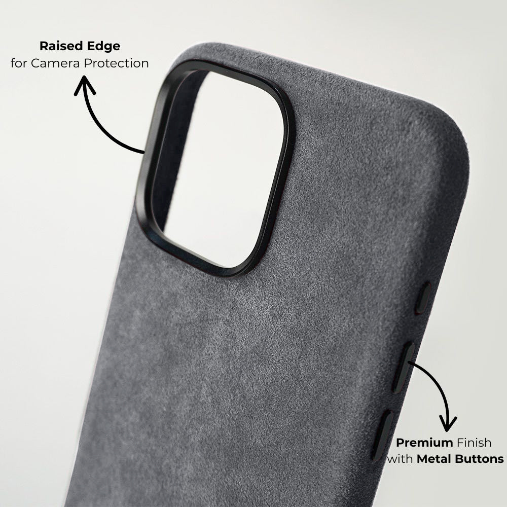 iPhone 15 Pro - Alcantara Case - Ash Grey