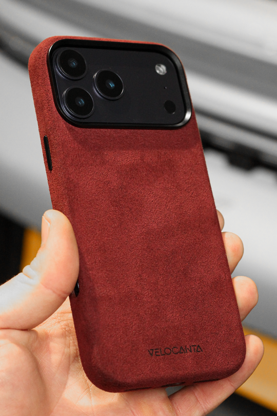 iPhone Alcantara Case - Rosso Red