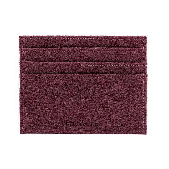 Alcantara Card Wallet - Rosso Red
