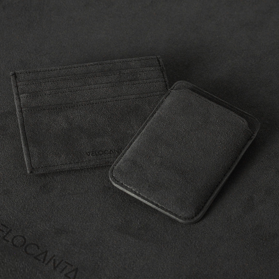 Alcantara Card Wallet - Space Grey